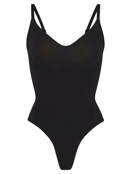 Skims Seamless Sculpt Thong Bodysuit In Multi