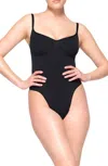 Skims Black Seamless Sculpt Snaps Sculpting Bodysuit In Black