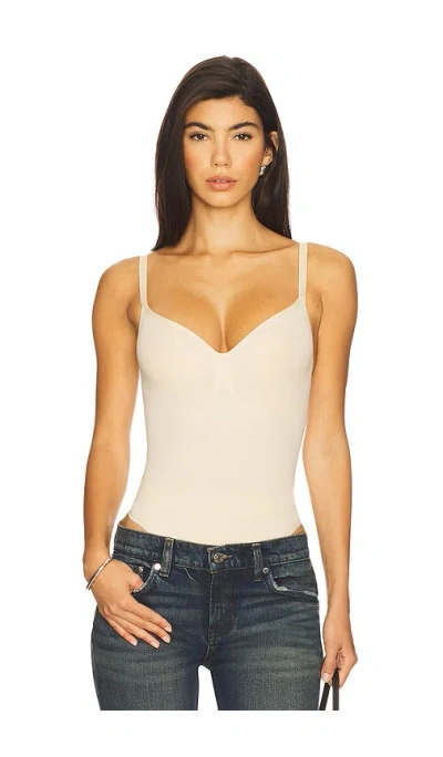 Skims Seamless Sculpt Thong Bodysuit In White