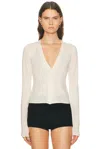 Skims Sheer Cashmere Cardigan In Neutral