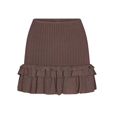 Skims Sheer Knit In Brown