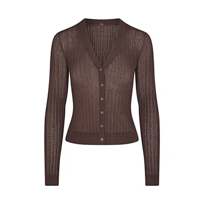 Skims Sheer Knit In Amethyst