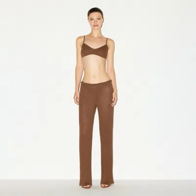 Skims Sheer Knit In Brown