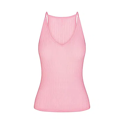 Skims Sheer Knit In Pink