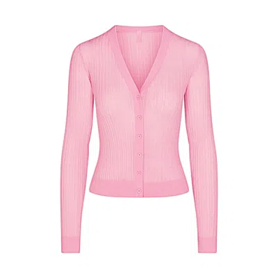 Skims Sheer Knit In Peony