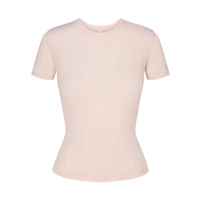 Skims Purple Cotton Jersey T-shirt In Dusk