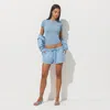 Skims Sheer Rib In Blue