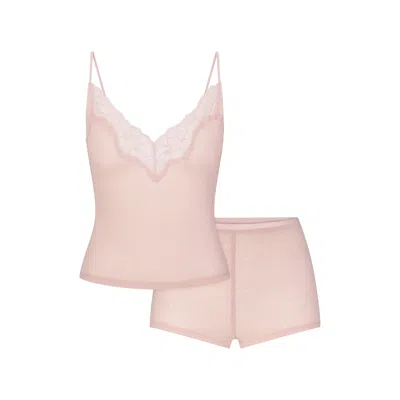 Skims Sheer Rib In Pink