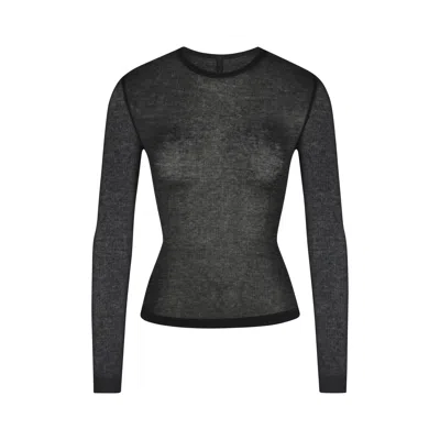 Skims Sheer Rib In Soot