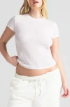 Skims Sheer Rib T-shirt In White