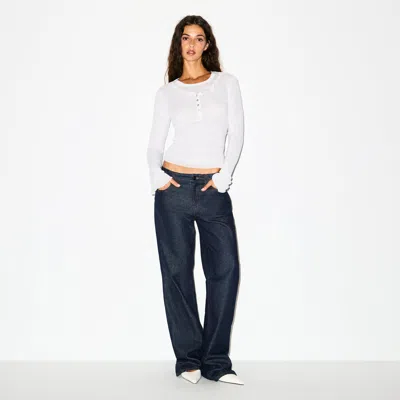 Skims Sheer Rib In White