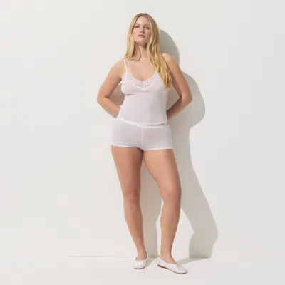 Skims Sheer Rib In White