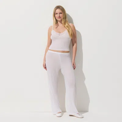 Skims Sheer Rib In White