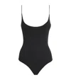 Skims Womens Onyx Everyday Sculpt Scoop-neck Stretch-jersey Body In Black