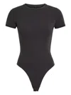 Skims Short-sleeve Bodysuit In Black