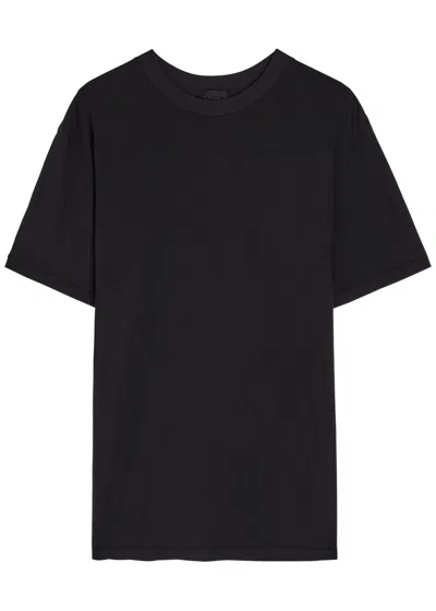 Skims Short Sleeve Modal-blend T-shirt In Black