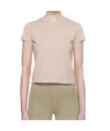 Skims Short Sleeve T-shirt In Light Brown