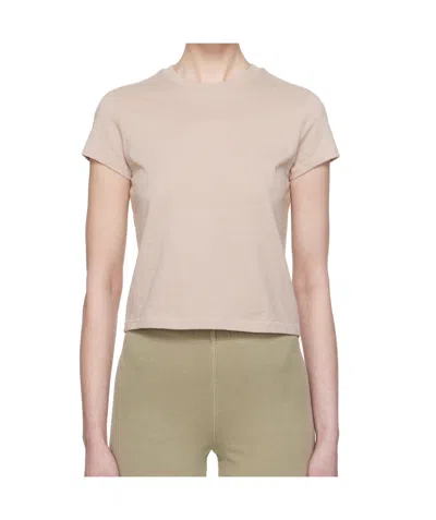Skims Short Sleeve T-shirt In Light Brown