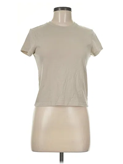 Pre-owned Skims Short Sleeve T-shirt In Tan