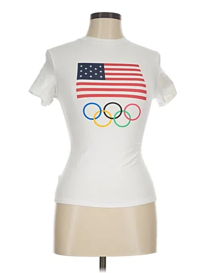 Pre-owned Skims Short Sleeve T-shirt In White