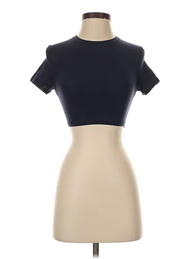 Pre-owned Skims Short Sleeve Turtleneck In Black