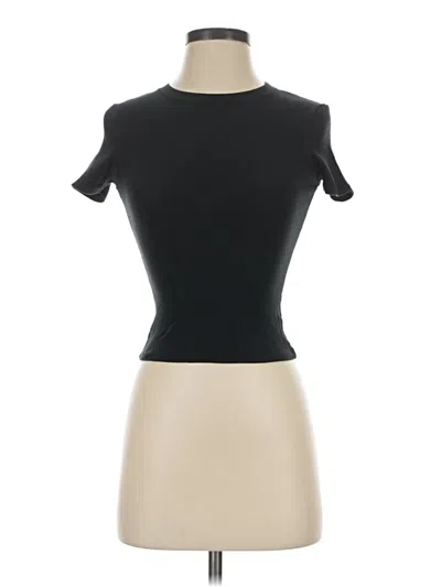 Pre-owned Skims Short Sleeve Turtleneck In Black