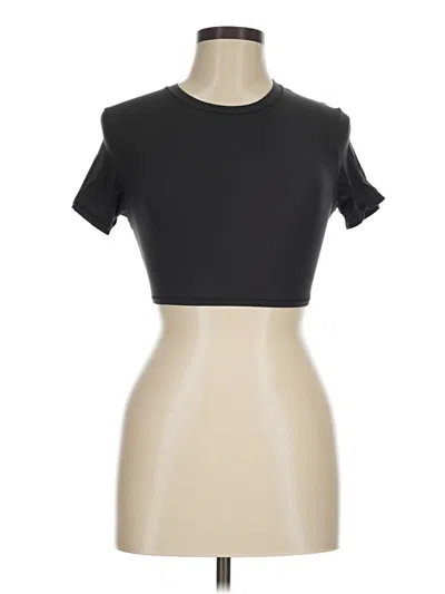 Pre-owned Skims Short Sleeve Turtleneck In Black