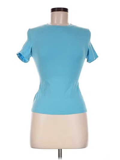 Pre-owned Skims Short Sleeve Turtleneck In Blue