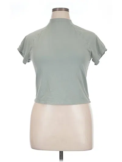 Pre-owned Skims Short Sleeve Turtleneck In Green