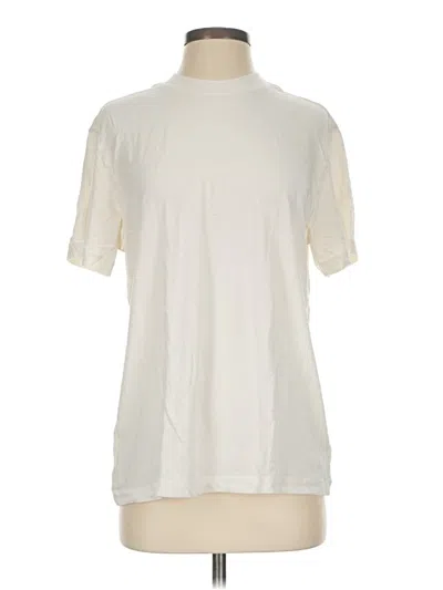 Pre-owned Skims Short Sleeve Turtleneck In Ivory