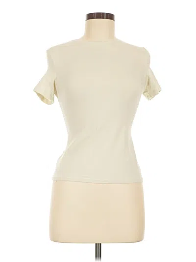 Pre-owned Skims Short Sleeve Turtleneck In Ivory