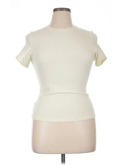 Pre-owned Skims Short Sleeve Turtleneck In Ivory