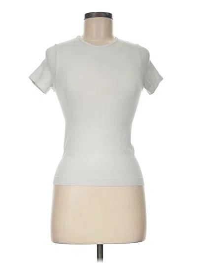 Pre-owned Skims Short Sleeve Turtleneck In Ivory