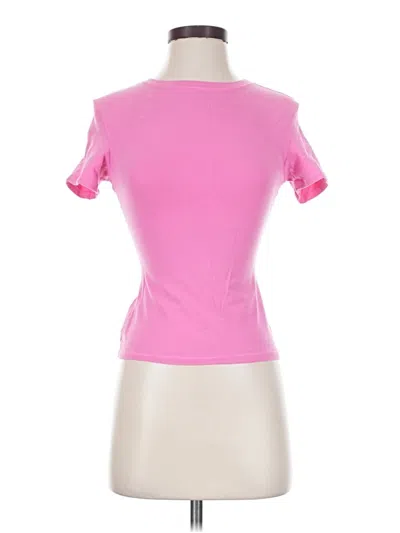 Pre-owned Skims Short Sleeve Turtleneck In Pink