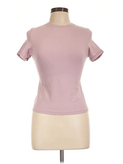 Pre-owned Skims Short Sleeve Turtleneck In Pink