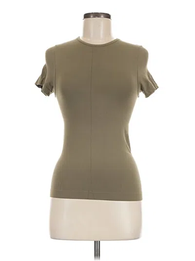 Pre-owned Skims Short Sleeve Turtleneck In Tan