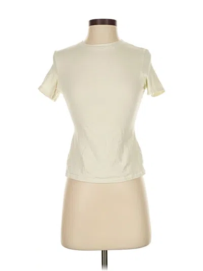 Pre-owned Skims Short Sleeve Turtleneck In White