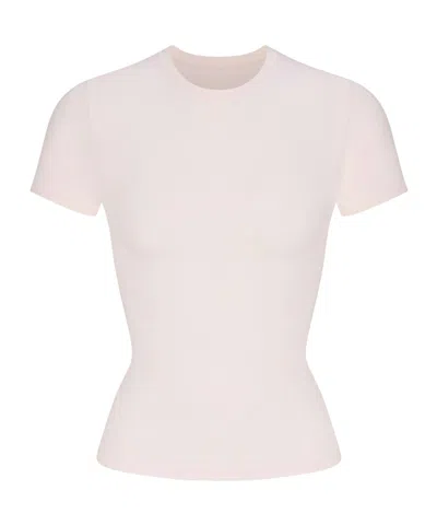Skims Short-sleeved T-shirt In Pink