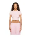 Skims Short-sleeved T-shirt In Pink