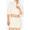 Skims Shrunken Zip Jacket In White