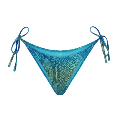 Skims Signature Swim In Aqua Ombre Snake