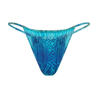 Skims Signature Swim In Aqua Ombre Snake