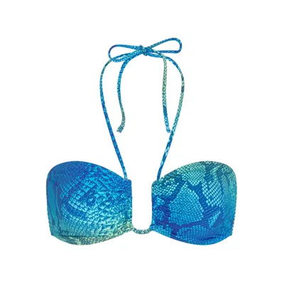 Skims Signature Swim In Aqua Ombre Snake