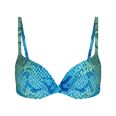 Skims Signature Swim In Aqua Ombre Snake