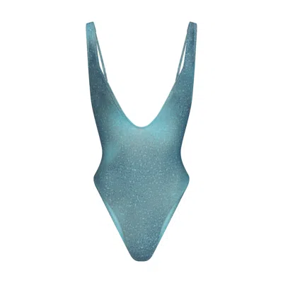 Skims Signature Swim In Cyan Fk Ombre Print
