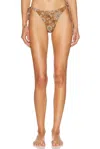 Skims Signature Swim Dipped Tie Bikini Bottom In Yellow