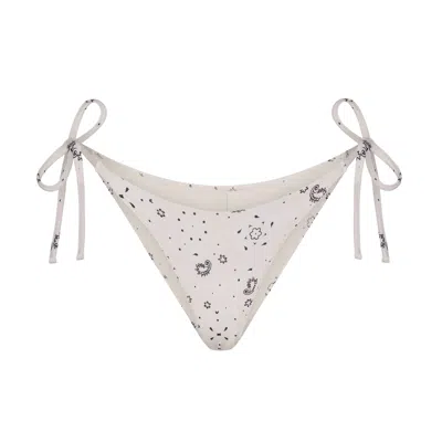 Skims Signature Swim In Ecru Bandana Print