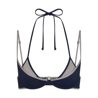 Skims Signature Swim In Navy Contrast