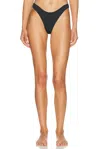 Skims Signature Swim Tanga Bikini Bottom In Black