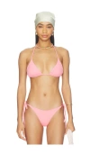 Skims Signature Swim Triangle Top In Pink